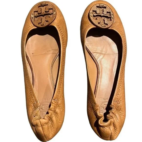 Tory Burch Minnie Travel Ballet Flat size 7.5 fair condition - Picture 2 of 5